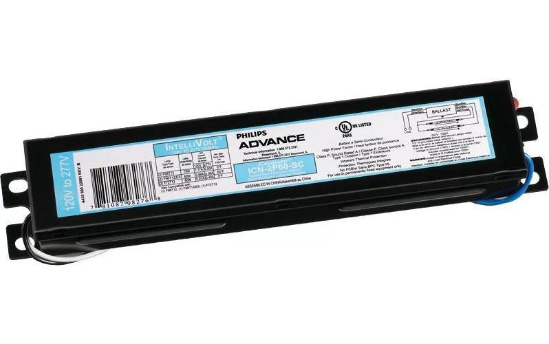 Advance ICN2S110SC35I Rapid Start Electronic Fluorescent Ballast, T12/HO Lamp, 110 W Lamp, 120 to 277 V AC, Rapid, 0.9 Ballast Factor - Electronic Fluorescent Ballasts