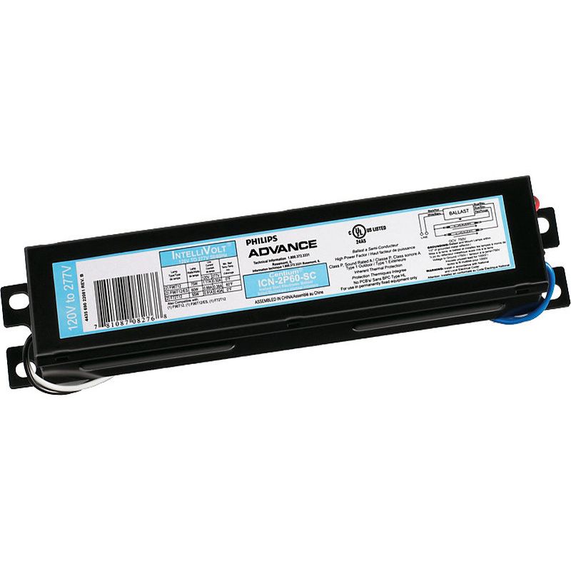 Advance 107136 Electronic Small Can Fluorescent Ballast, F96T12HO Lamp, 110 W Lamp, 120 to 277 V AC, Rapid, 0.9 Ballast Factor - Electronic Fluorescent Ballasts