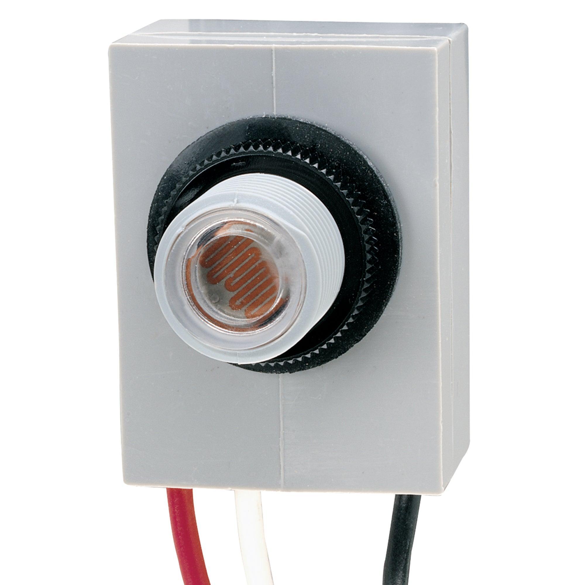 Intermatic® K4023C K4000 Thermal Housing Photocontrol, 208 to 277 V AC, 3100 to 4150 W Tungsten, 1700 to 2300 VA Ballast, Box/Fixture Mount, Polycarbonate - Stem Mounting Photocontrols