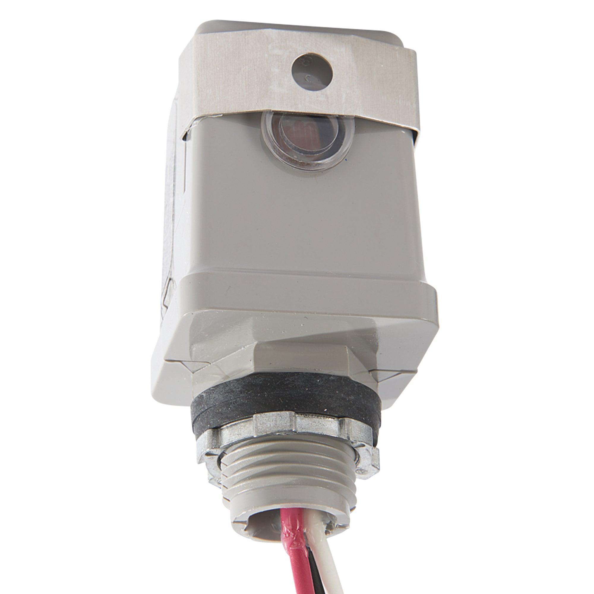 Intermatic® K4121C K4100 Stem Mounting Photocontrol, 120 V AC, 1800 W Tungsten, 1000 VA Ballast, Box/Fixture Mount, Polycarbonate - Stem Mounting Photocontrols