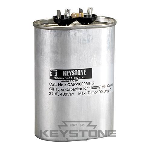 Keystone Technologies CAP-1000MH Oil Filled Capacitor, Metal Halide Lamp, 24 uF, 480 V - Ballast Capacitors
