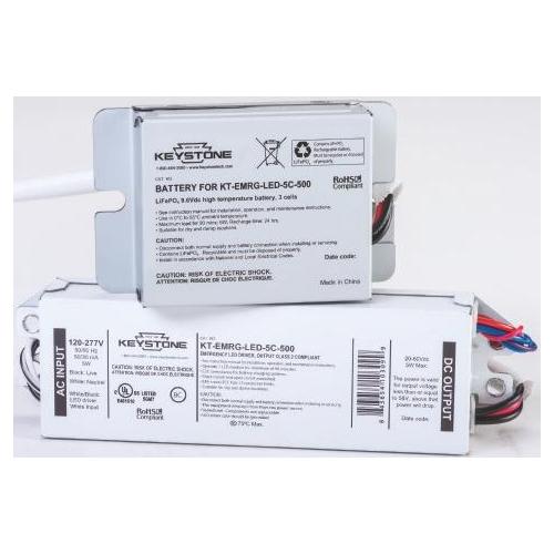 Keystone Technologies KT-EMRG-LED-5C-500-IP Emergency Battery Backup, 120 to 277 VAC Input, 20 to 60 VDC Output, 6.46 in L x 1.89 in W - LED Drivers