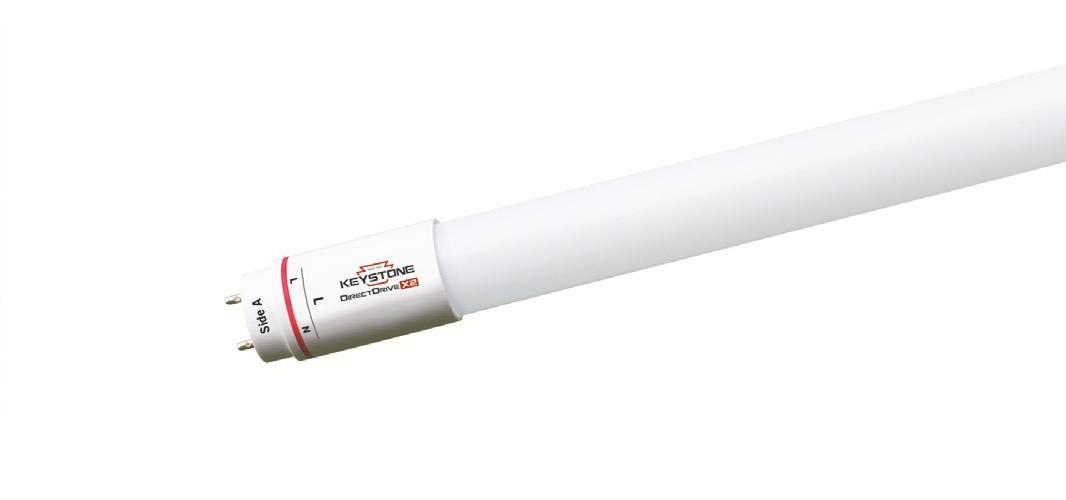 Keystone Technologies KT-LED18.5T8-48GC-850-DX2 /G2-CP 800 DirectDrive DX2 High Efficiency Lamp, 18.5 W, G13 Medium Bi-Pin Lamp Base Linear LED Lamp, T8 Shape, 2600 Lumens - LED - Linear/Tubular