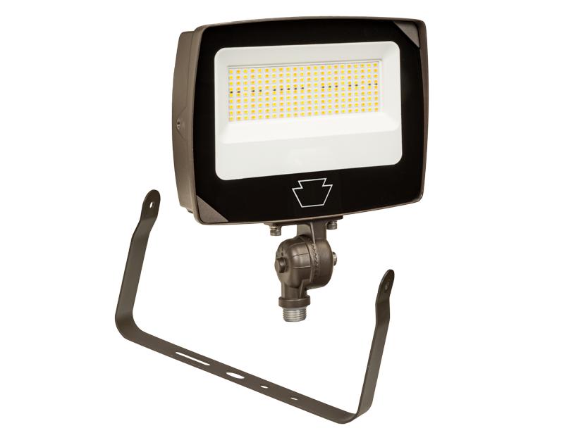 Keystone Technologies KT-FLED100-R1A-UNV-8CSB-VDIM-W Heavy Duty Flood Light, LED Lamp, 120 to 277 V, White Housing - Flood Light Fixtures