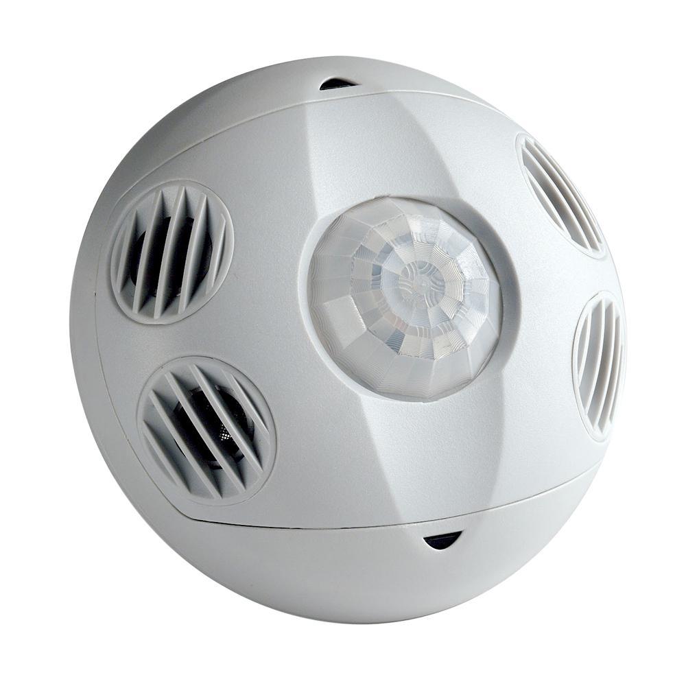 Leviton® OSC20-MWW Auto Adapting Low Voltage Multi-Technology Walk Through Occupancy Sensor, 24 V DC, PIR/Ultrasonic Sensor, 2000 sq-ft Coverage, 180 deg Viewing - Ceiling Mount Occupancy Sensors