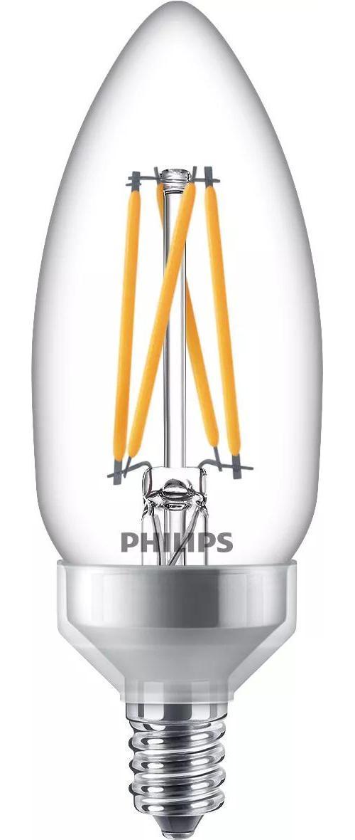 Philips MasterClass 549337 Dimmable Decorative LED Lamp, 5.5 W, 60 W Incandescent Equivalent, E12 Candelabra Screw-In LED Lamp, B11 Shape, 500 Lumens - LED - Decorative