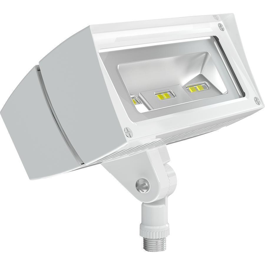 RAB FFLED18NW Floodlight Fixture With ON/OFF Driver,) LED Lamp, 22 W Fixture, 100 to 240/277 V AC, White Housing - Flood Light Fixtures