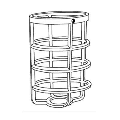 RAB GD200DGS Wire Guard, 8-3/4 in H x 5-3/8 in W, For Use With Vaporproof Fixtures, Aluminum, Gray/Silver - Light Fixture Guards