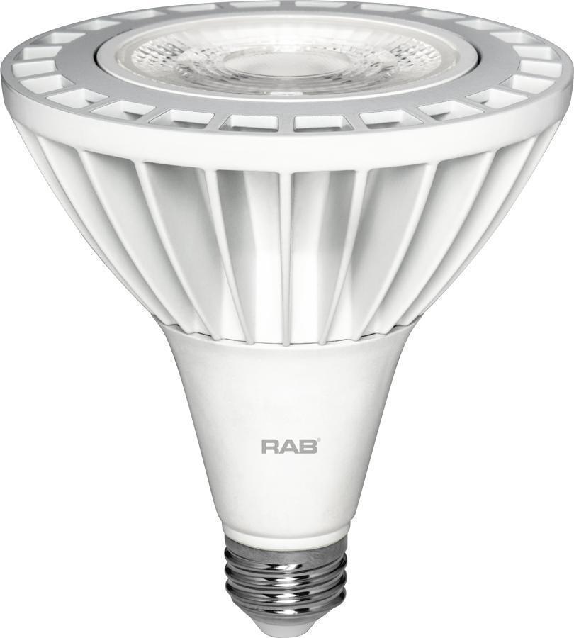 RAB PAR38-26-930-40D-ND Non-Dimmable Reflector LED Lamp, 26 W, 250 W Incandescent Equivalent, E26 LED Lamp, PAR38 Shape, 2400 Lumens - LED - Reflective
