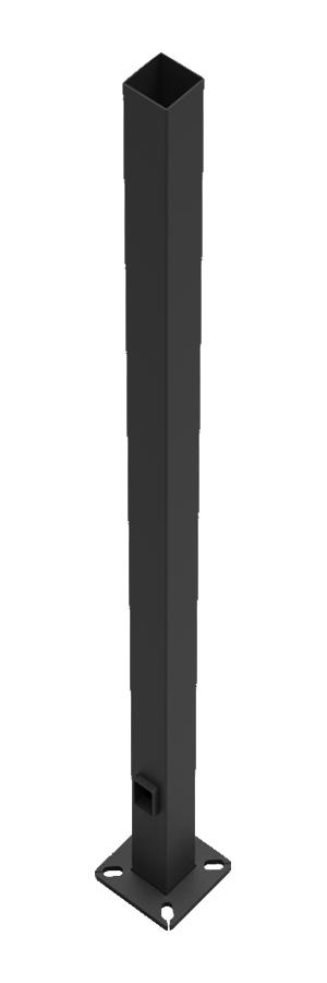 RAB PS4-11-15D2 Lighting Pole, 15 ft H Mounting, 11 ga THK, Steel - Lighting Poles