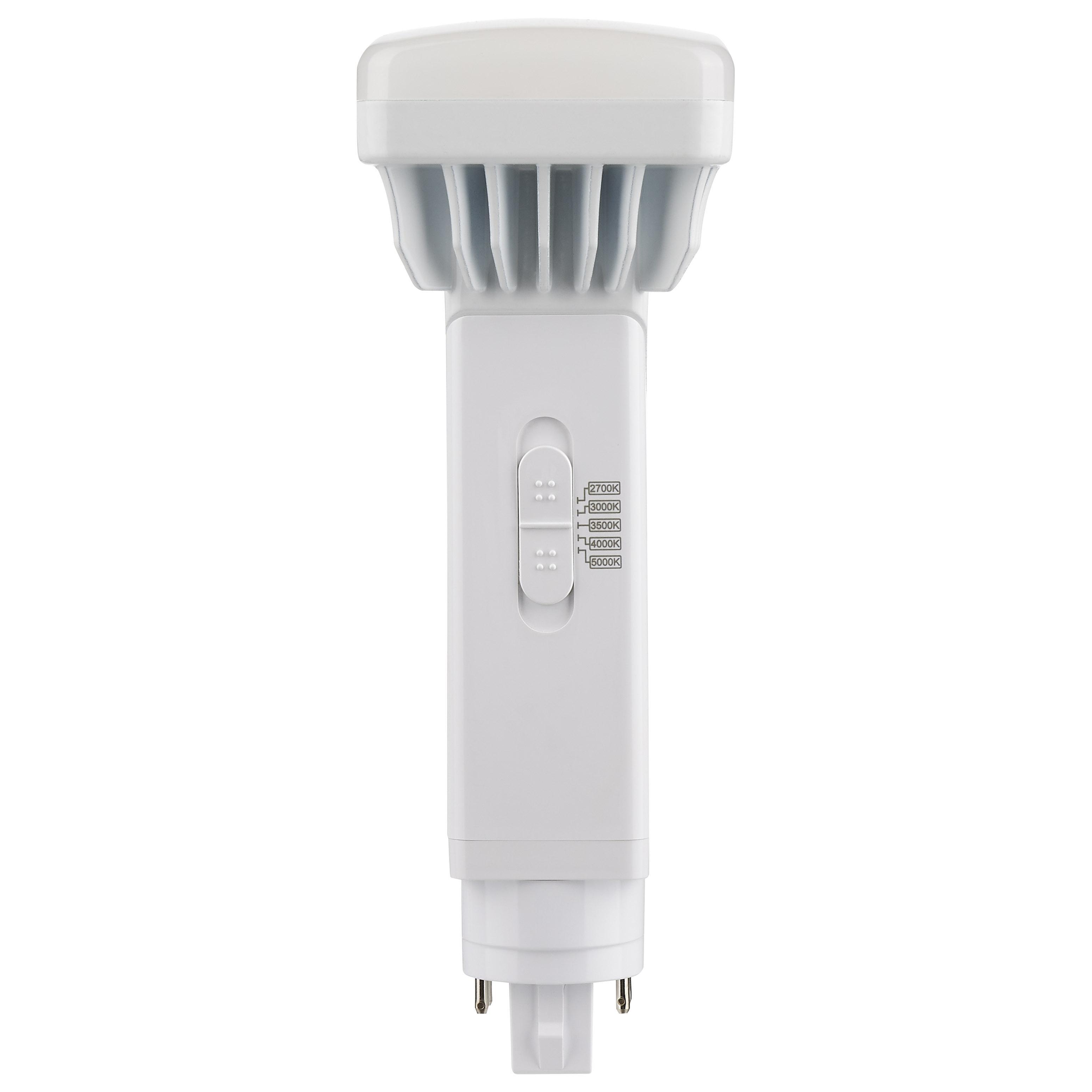 SATCO® S21410 Lamp, 9 W, 40 W Incandescent Equivalent, 4-Pin G24q LED Lamp, PL Shape, 1100 Lumens - LED - Linear/Tubular